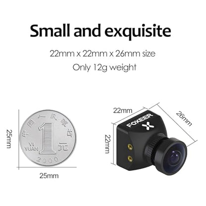 FOXEER FPV Camera Razer Mini V3 1200TVL 1/3" CMOS Sensor 2.1mm Lens 4:3 PAL/NTSC Switchable OSD Board Support Ultra Light Nano FPV Camera for RC FPV Racing Drone