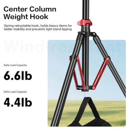 FreeSea MT-02 Aluminum Alloy Photography Light Stand, Adjustable Tripod - size: 102inch