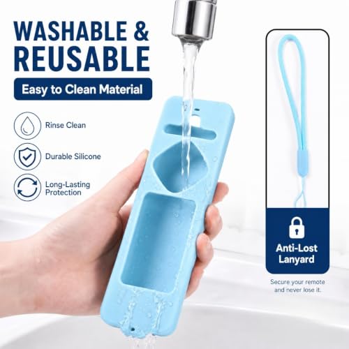 Silicone Case for Philips TV Remote URMT26CND002 (Glow Blue) - color: Glow Blue