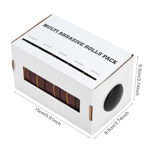Emery Cloth Roll, 5 Rolls 8 Meters Abrasive Sandpaper - size: 5Rolls 26FT
