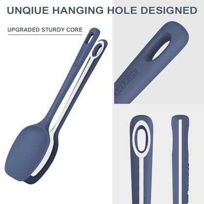 ChefAide 5 Pieces Silicone Spatulas Set, Heat Resistant Rubber Spatula - color: Neutral, size: 5 pieces