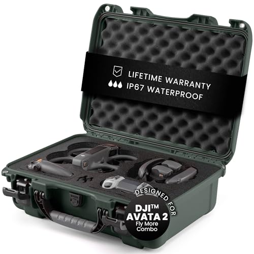 Nanuk 925 Waterproof Hard Case with Foam Insert for DJI Avata 2 Fly More Combo - Olive - color: Olive