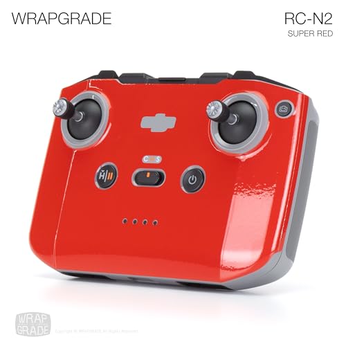 WRAPGRADE Skin Stickers Compatible with DJI RC-N2/N3 (Super RED) - color: SUPER RED