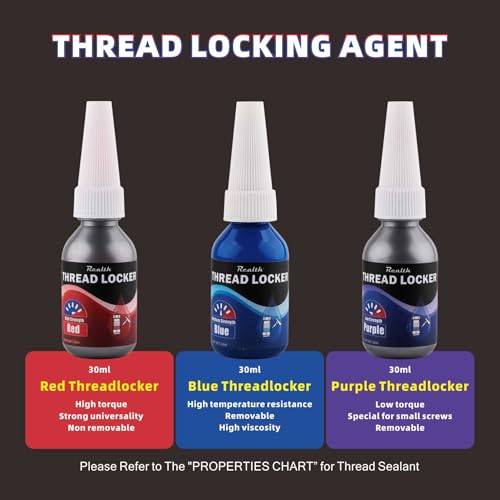 Red Purple and Blue Lock Tight Threadlocker 10ml 3 Pack M222 M243 M271 - style: 3 Pack 10ML