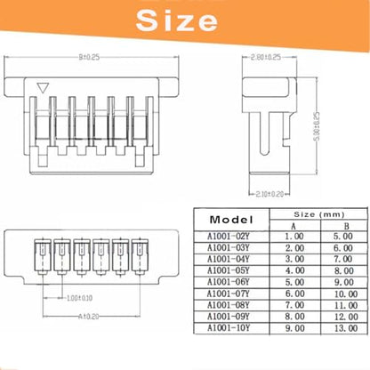 JST SH 1.0mm Connector Kit,495Pcs 2-10 Pin Housing Terminals