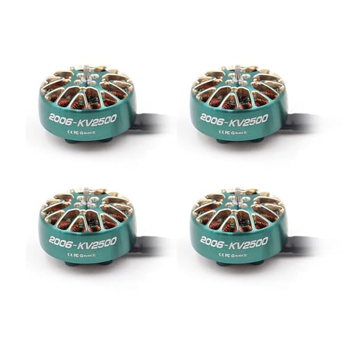 Sparkhobby 2006 1950KV 2500KV FPV Brushless Motor 4-6S 1.5mm Shaft for RC 3.5inch T90mm Propeller Cinewhoop Drones (4PCS 2006 2500KV) - color: 4PCS 2006 2500KV
