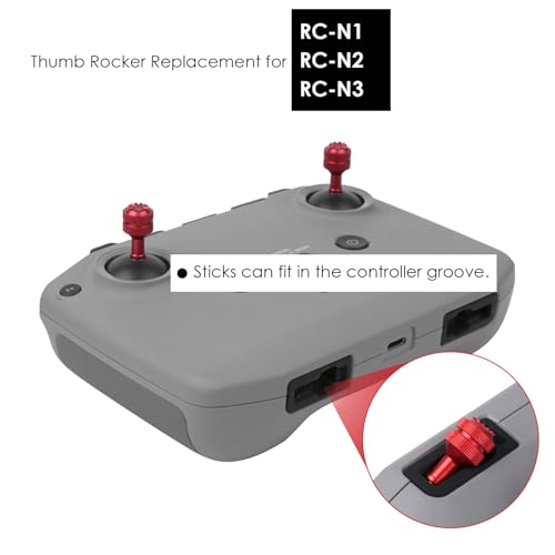 CAPART CNC Aluminum Controller Joystick Sticks for RC-N1 / RC-N2 / RC-N3, Compatible with NEO | Mini 3 Pro Mini 4 Pro | Air 3 2 2S | Mini 2 SE | Mavic 2 3 Classic Pro Controller Stick Replacement