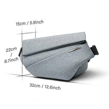 NIID R1 EDC Sling Bag for Men: 5L-6L Expandable Capacity - color: Foggy Blue