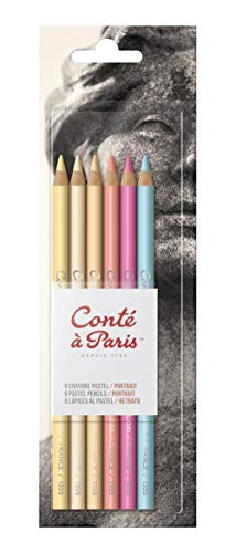 Conté à Paris Pastel Pencils with 6 Count Portrait Colors - style: artistic