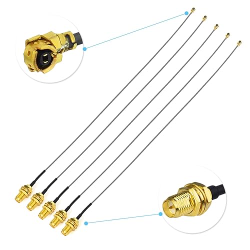 Superbat WiFi 6 6E Tri-Band Antenna 2.4GHz 5GHz 6GHz Omni-Directional Antenna RP-SMA Pigtail 12inch