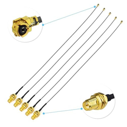 Superbat WiFi 6 6E Tri-Band Antenna 2.4GHz 5GHz 6GHz Omni-Directional Antenna RP-SMA Pigtail 12inch