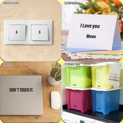 Letter Stickers,Mailbox Numbers,0.75 Inch Waterproof Vinyl Alphabet - color: Black, size: 0.75 Inch