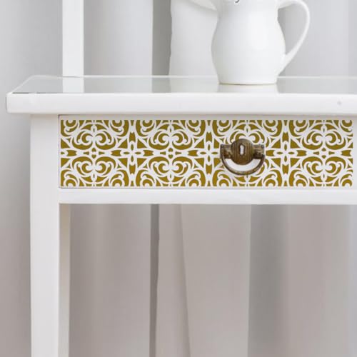 Floral Stencils for Crafts Reusable Border Stencils for Painting 12"x 4" - style: Floral 02
