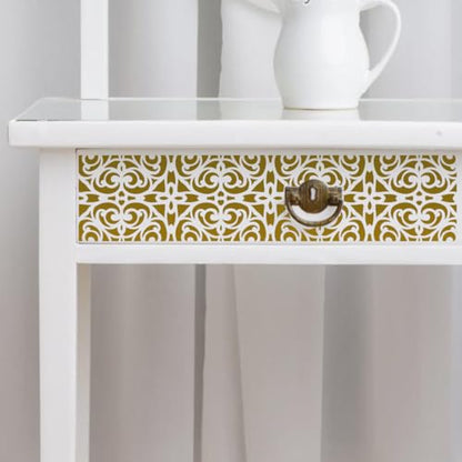 Floral Stencils for Crafts Reusable Border Stencils for Painting 12"x 4" - style: Floral 02