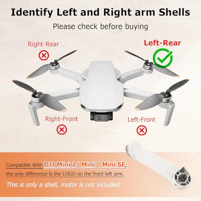 Body Arm Shell for DJI Mavic Mini 2 Arms Cover Replacement for DJI Mini/Mini SE Mini 4K Drone Accessories Parts with Repair Tools(Left Rear Arm Cover) - color: Left Rear Arm Cover