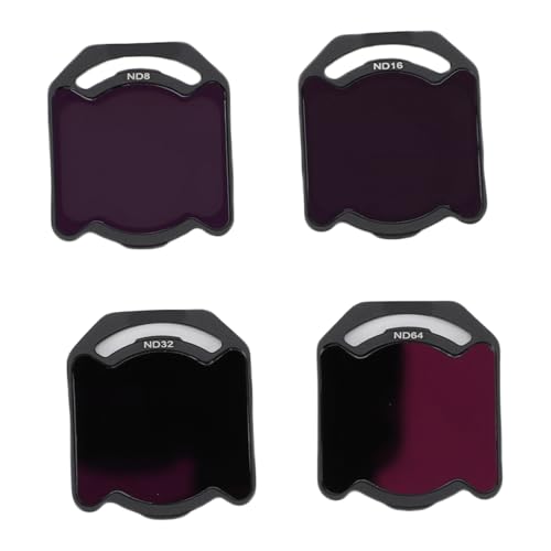 4 Pack Multi Coating ND Filter Set ND8 ND16 ND32 ND64, Aluminum Frame Lens Accessories for O4 Air Unit Pro Drone, Reduce Scatter Light