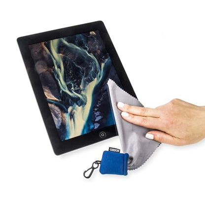 Carson Stuff-It Microfiber Lens Cloth Cleaning System for Eyeglasses, Smartphones, Tablets, Optics, Lenses, Cameras and More - color: Blue
