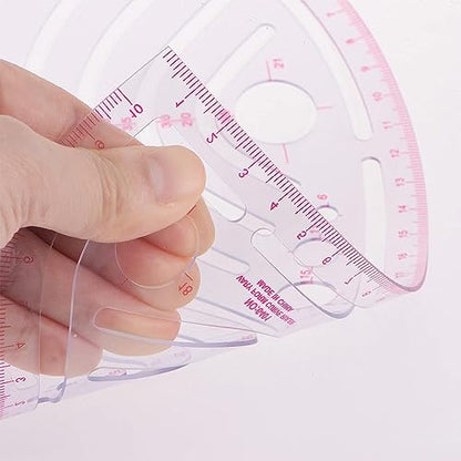 9 Styles Clear Metric Sewing Ruler Set, Plastic Sew French Curve Ruler for Designers, Pattern Maker, Sewing Templates
