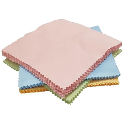 100 Pack Microfiber Cleaning Cloths for Glasses Camera Lenses Mobile Screen Spectacles (5" x 5")