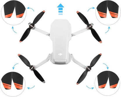 Propeller Guard+16PCS Propeller Blade +Propeller Holder Starp for DJI Mini 2 Mini 4K/Specta Drone,Light Weight Props Guard Bumper for Mavic Mini SE Drone Protective Accessory