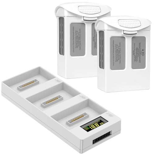 2 Pack Phantom 4 Battery with Multi Charger Hub, 15.2V 5870mAh Intelligent Flight Battery for DJI Phantom 4/4 RTK / 4 Pro / 4 Pro V2.0/4 Advanced