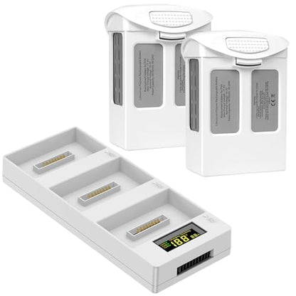 2 Pack Phantom 4 Battery with Multi Charger Hub, 15.2V 5870mAh Intelligent Flight Battery for DJI Phantom 4/4 RTK / 4 Pro / 4 Pro V2.0/4 Advanced