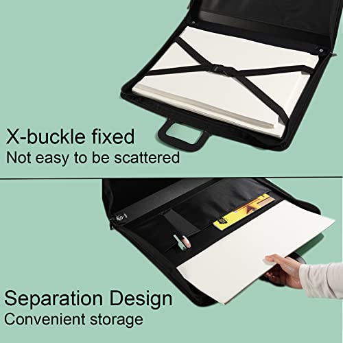 Acocony 11x17 Art Portfolio PP Material Black Pack of 1 - color: Black
