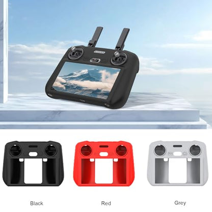 RC 2 Protective Silicone Cover for DJI RC2 Drone Remote Controller, Anti-Glare Screen Shade & Shockproof Case Controller Accessories,Compatible with Mini 5 Pro/Mini 4 Pro/Air 3S/Mavic 4 Pro - color: Black, style: RC2 Remote Controller