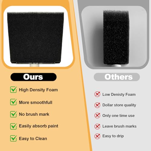 Foam Brush 25pcs with High Density Foam (1/2", 1", 2", 3") - size: 1/2"-3" assorted 25pcs