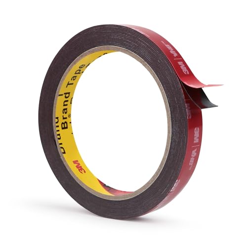 3M Double Sided Mounting Tape 0.5''x15.4Ft Black 5952 Heavy Duty - color: Black, size: Width 0.5"
