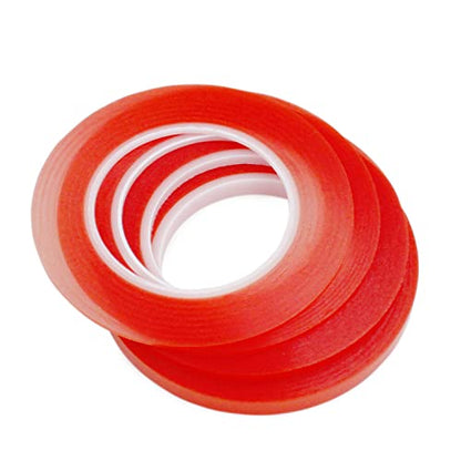 4pcs (2mm 3mm 5mm 10mm x 25M) Clear Double Sided Adhesive Tape - size: 4pcs (2mm+3mm+5mm+10mm)