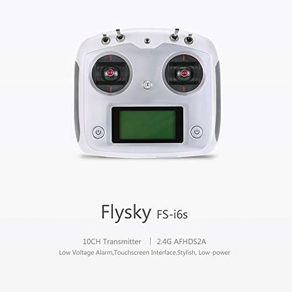 GoolRC Flysky FS-i6s 2.4G 10CH AFHDS 2A RC Transmitter with FS-iA6B Receiver for RC Drone Airplane Multicopter - color: Silver