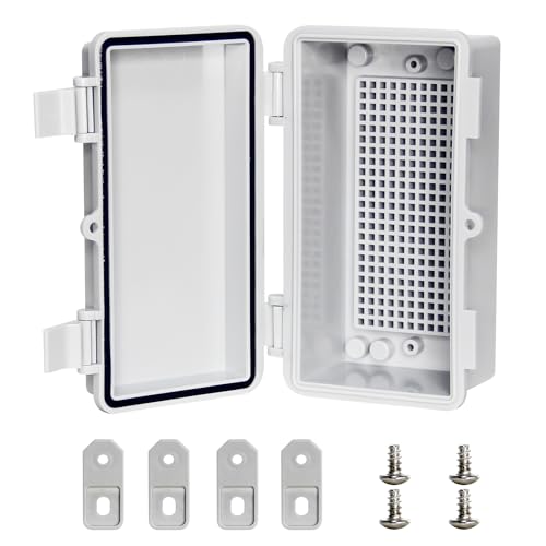 Waterproof Electrical Junction Box - ABS Waterproof Junction Box, Weatherproof Enclosure Gray Cover 6.5"x3.4"x2.7" - color: Grey Cover, size: 6.5"x3.4"x2.7"