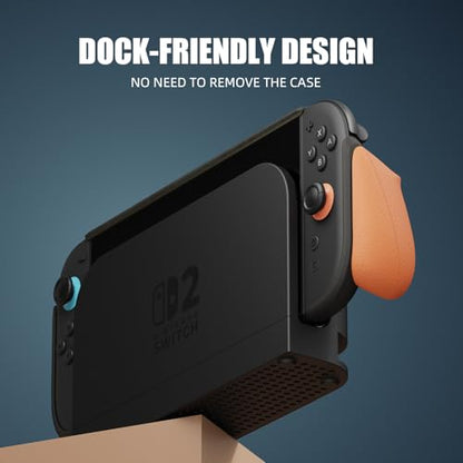 Savage Raven by Skull & Co. GripCase: Soft Protective Case with Replaceable Grips [to fit All Hands Sizes] for Nintendo Switch 2-Black - color: Black, size: GripCase ONLY