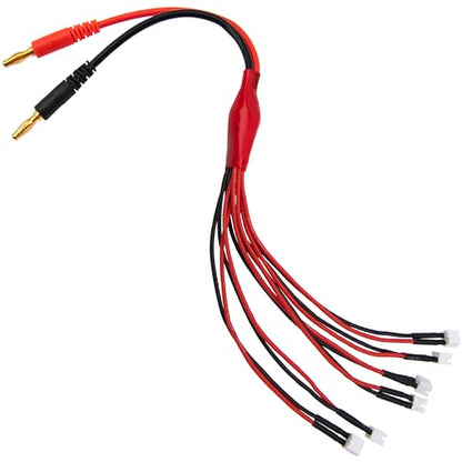 10Pairs Tiny Whoop JST-PH 2.0 Male Female Connector Cable Wire & 6X JST-PH to 4mm Banana Parallel Adapter Battery Charging Lead Cable
