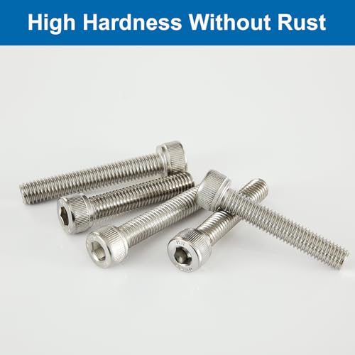 M5 x 30mm 35mm 40mm 45mm 50mm Socket Head Cap Screws Bolts, Stainless Steel 304, Metric Allen Hex Drive, Bright Finish, Fully Threaded, Assortment Kit 50PCS - size: Socket M5x30-50 mm