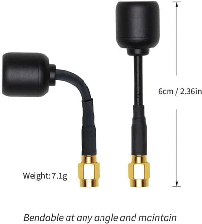 CORONIR 5.8G FPV Antenna Antenna Compatible Transmitter for FPV Drone, Long Range Quadcopter Drone (SMA Male Connector) 2 Pack