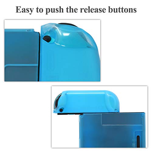 Case Compatible with Nintendo Switch, Fit The Dock Station, Protective Accessories Cover Compatible with Joy Con Controller and Console Dockable with a Tempered Glass Screen Protector, Blue & Red - size: Switch 1 (2017)