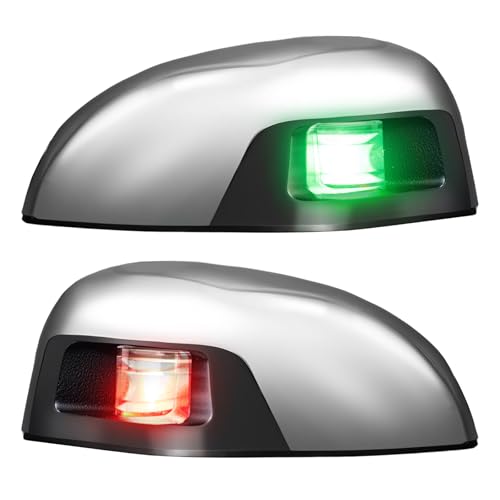 Pontoon Navigation Lights,Bow Lights for Boats LED;Boat Navigation Lights 1NM Red and Green 112.5 Degree Standard,Waterproof for Marine,Yacht