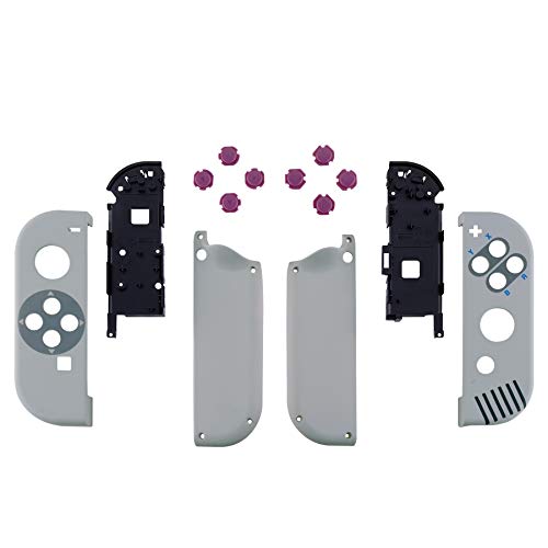 eXtremeRate DIY Replacement Shell Button for Nintendo Switch & Switch OLED, Classic 1989 GB DMG-01 Style Soft Touch Housing with ABXY Direction Button for Joycon Controller- Console Shell NOT Included - color: Classic 1989 GB DMG-01