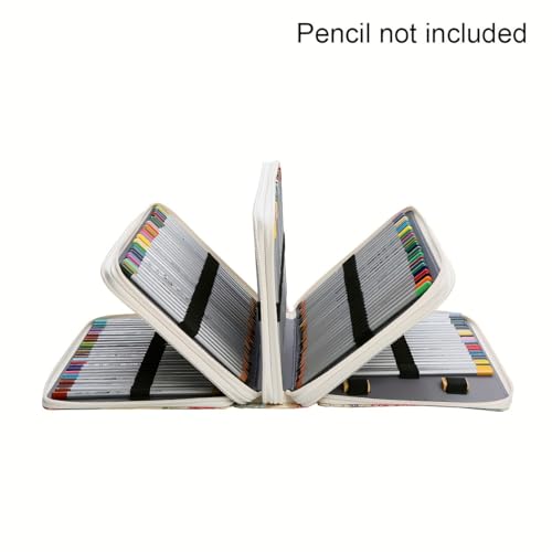 Canvas 200 Slots Pencil Case 4-Layer Zipped Holder w/Handle - color: Apricot Blossoms, size: 200