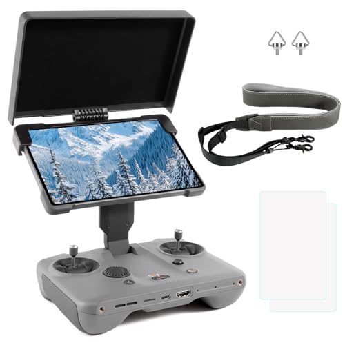 4-in-1 Remote Control Protection kit for DJI Mavic 4 RC Pro 2 Accessories, Screen Protector/Controller Sunshade/PU Material Lanyard and Standard 1/4 Screw Set