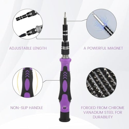 Precision Screwdriver Set, Professional Grade 115 in 1 Magnetic Repair Tool Kit for Electronics, Computer, iPhone, Laptop, Game Console, Watch, Eyeglasses, Modding, and DIY Projects