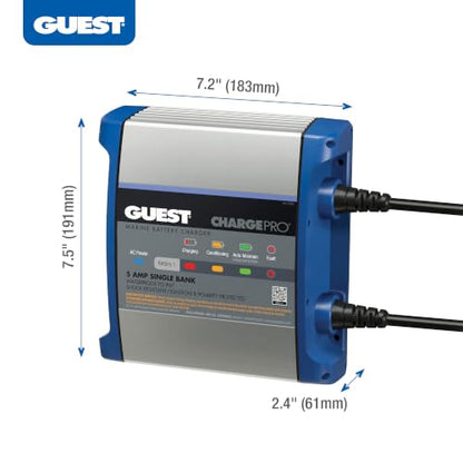 Guest 2708A Guest On-Board Battery Charger 5A / 12V; Bank; 120V Input - style: ChargePro 5