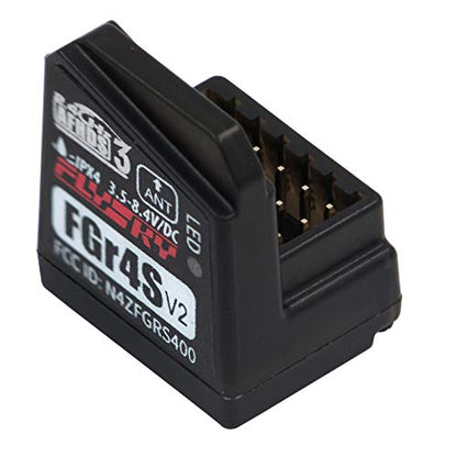 GoolRC Flysky FGr4S V2 Receiver, 2.4GHz 4CH AFHDS 3 Remote Control Receiver PWM/PPM/I-Bus Output Compatible with Flysky Noble NB4 NB4+ NB4 Pro PL18 RC Transmitter for RC Car Boat (2PCS)