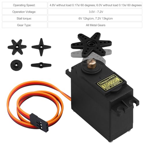 Deegoo-FPV MG995 13KG High Torque Metal Gear Servo Motors, 2-Pack - style: MG995-2pack