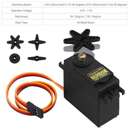 Deegoo-FPV MG995 13KG High Torque Metal Gear Servo Motors, 2-Pack - style: MG995-2pack