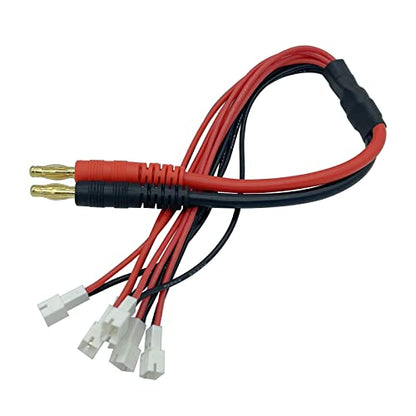 6X JST-PH to 4mm Banana Parallel Battery Charging Cable 30cm