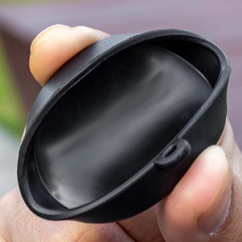 2PCS Camera Lens Caps for DJI Osmo Action 6 Silicone Lens, Compatible with DJI Osmo Action 6, Washable Anti Loss Cover with Lanyard Hole (Black)