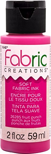 Fabric Creations Soft Fabric Ink Paint, 2 oz, Fruit Punch 2 Fl Oz - color: Fruit Punch